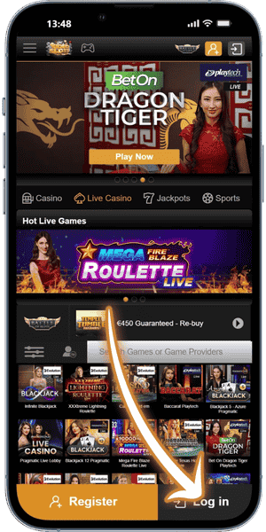 Videoslots Open the Login Area